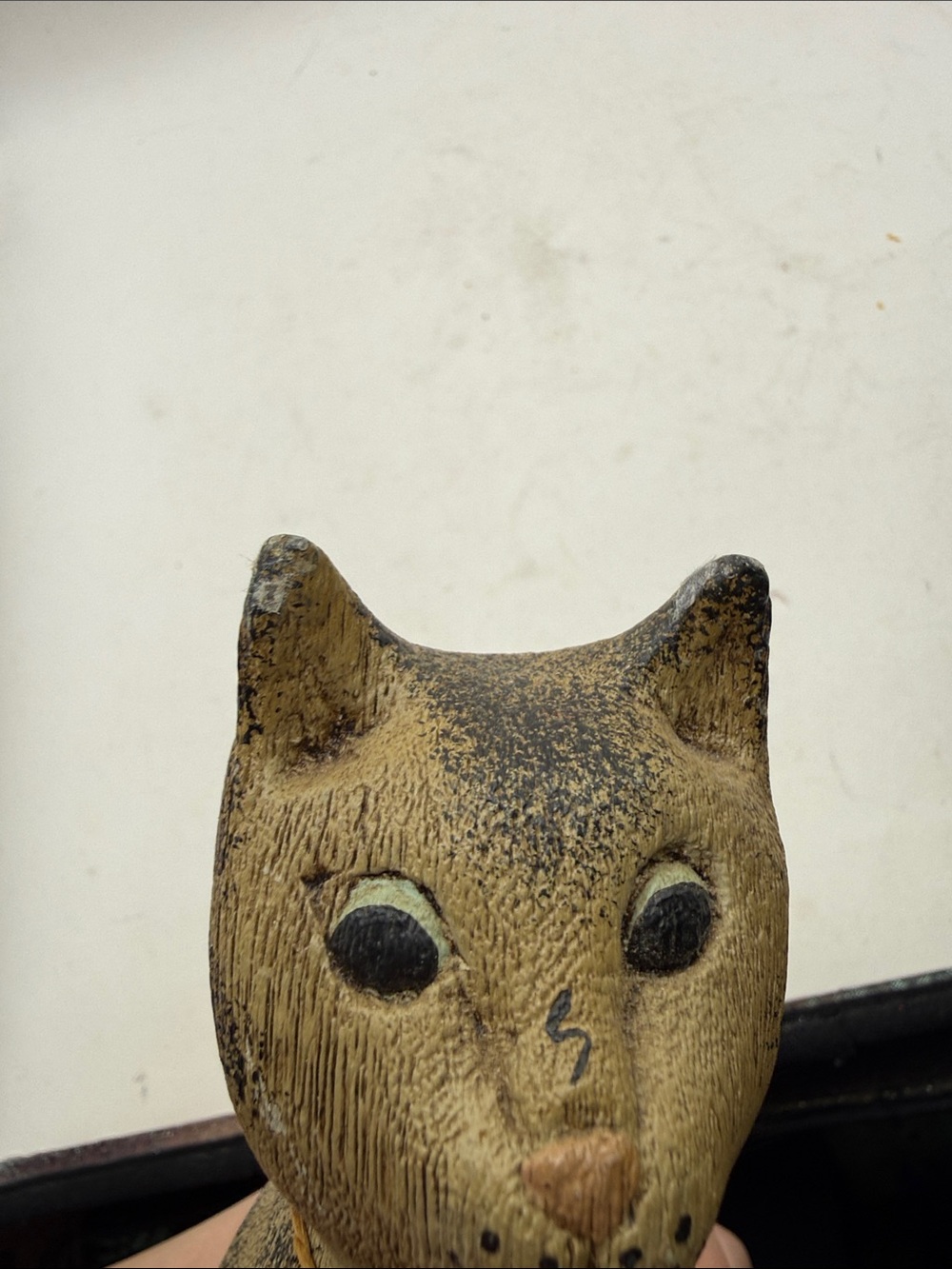 Vtg Signed Pat Croy Primitive Cat Folk Art Rustic Farmhouse Decor Collectible - Picture 10 of 14
